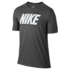Men's Nike Dri-fit Logo Performance Tee, Size: Large, Med Grey