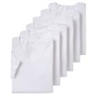 Men's Fruit Of The Loom 6-pack V-neck Tees, Size: Small, White