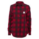 Women's Nebraska Cornhuskers Dream Plaid Shirt, Size: Small, Dark Red