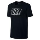 Men's Nike Embroidered Block Tee, Size: Medium, Grey (charcoal)
