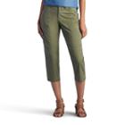 Women's Lee Brenna Relaxed Fit Capris, Size: 18 Avg/reg, Lt Green