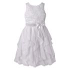 Girls 7-12 American Princess Embroidered Bodice Corkscrew Dress, Girl's, Size: 8, White