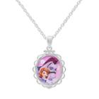 Disney's Sofia The First & Minimus Silver-plated Friends Are Magical Pendant Necklace, Women's, Grey