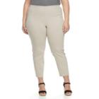 Plus Size Croft & Barrow&reg; Slim Ankle Pants, Women's, Size: 24 W, Lt Beige