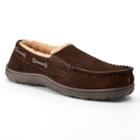 Men's Chaps Suede Twin Gore Venetian Moccasin Slippers, Size: Large, Brown