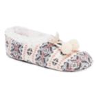 Women's Muk Luks Knit Ballet Slippers, Size: L-xl, White