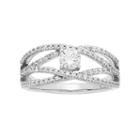 14k White Gold 7/8 Carat T.w. Igl Certified Diamond Openwork Engagement Ring, Women's