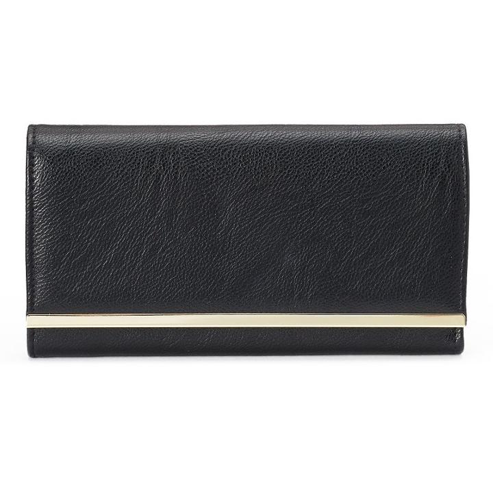 Apt. 9&reg; Rhonda Safekeeper Rfid-blocking Flap Clutch, Women's, Black