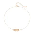 Lc Lauren Conrad Filigree Leaf Necklace, Women's, Gold