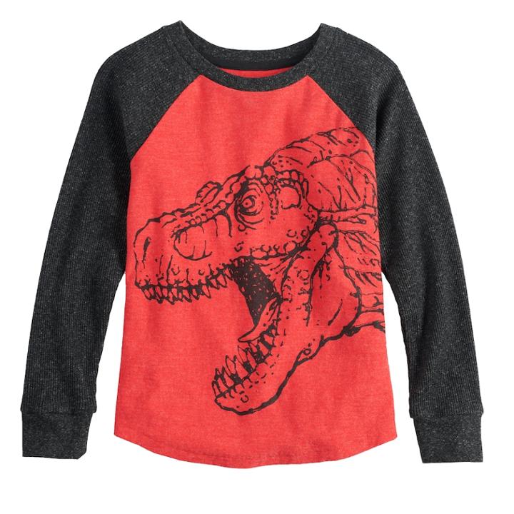 Boys 4-12 Sonoma Goods For Life&trade; Thermal Raglan Top, Size: 8, Med Red