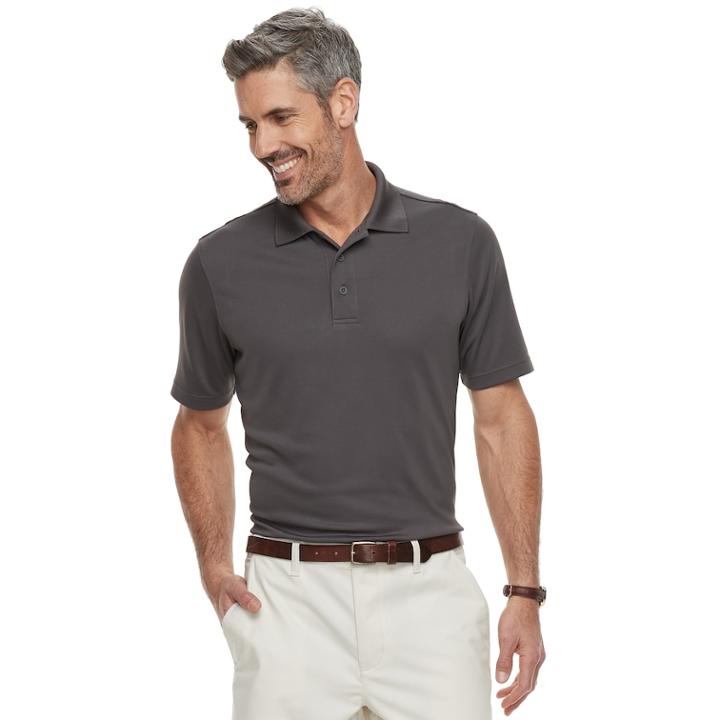 Men's Croft & Barrow&reg; Cool & Dry Classic-fit Performance Polo, Size: Large, Dark Grey