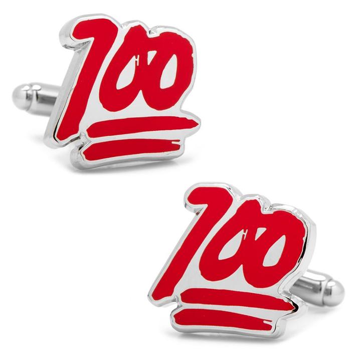 100 Percent Cuff Links, Men's, Red