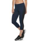 Women's Fila Sport&reg; Lattice Midrise Capri Leggings, Size: Large, Dark Blue