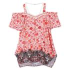 Girls 7-16 Speechless Cold Shoulder Tunic Top With Necklace, Size: Xl, White