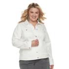 Plus Size Sonoma Goods For Life&trade; Jean Jacket, Women's, Size: 4xl, White
