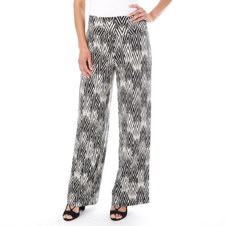 Women's Apt. 9 Knit Chevron Palazzo Pants, Size: Medium, Ovrfl Oth