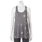 Juniors' So&reg; Mesh Back Racerback Tunic Tank, Girl's, Size: Small, White