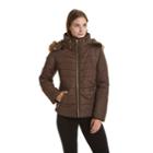 Women's Excelled Classic Puffer Jacket, Size: Small, Brown