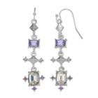 Lc Lauren Conrad Geometric Link Nickel Free Linear Earrings, Women's, Silver