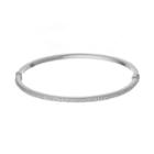 Diamond Fascination 14k White Gold Bangle Bracelet - 8-in, Women's, Size: 8, Yellow