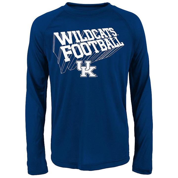 Boys 8-20 Kentucky Wildcats Dimensional Long-sleeve Performance Tee, Boy's, Size: S(8), Blue Other