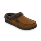 Men's Dearfoams Microfiber Whipstitch Wide-width Moccasin Slippers, Size: Large, Brown