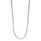 Pink Simulated Pearl Long Necklace, Women's