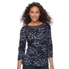 Women's Croft & Barrow&reg; Crochet Top, Size: Medium, Blue