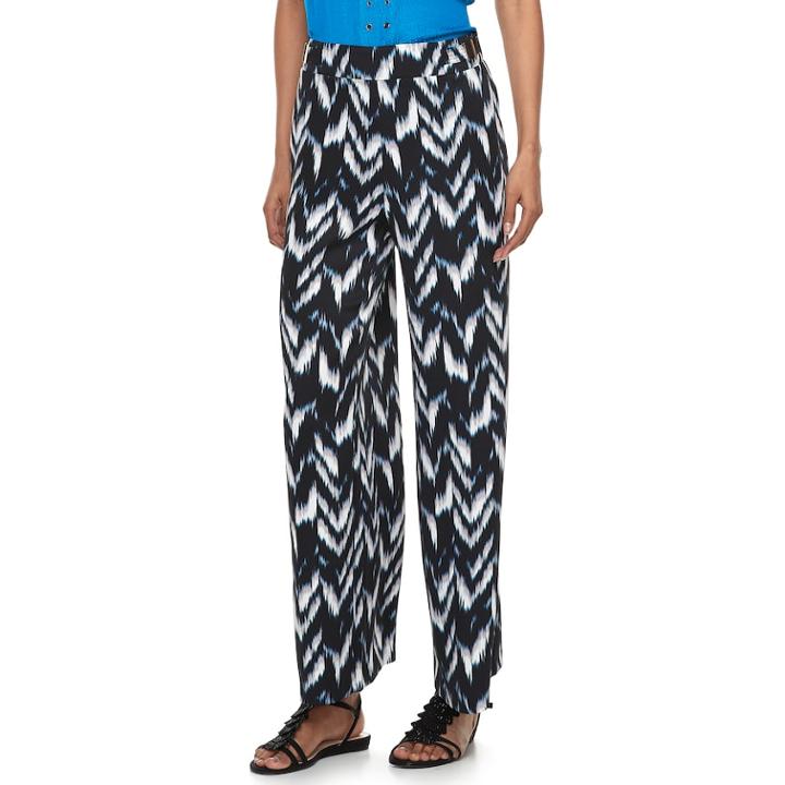 Women's Jennifer Lopez Wide-leg Satin Dress Pants, Size: Xl, Blue