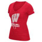 Women's Adidas Wisconsin Badgers Football Tee, Size: Small, Red