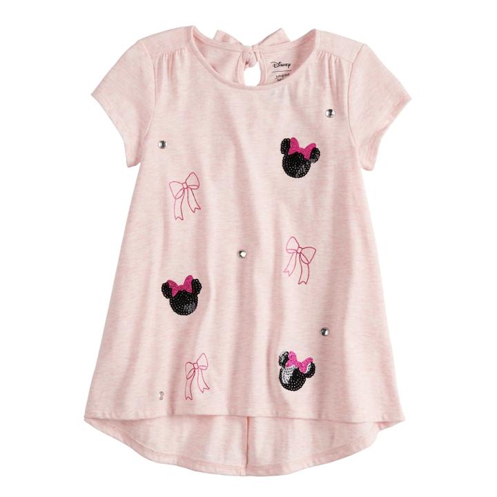 Disney Minnie Mouse Girls 4-7 Bow Swing Tunic By Jumping Beans&reg;, Size: 5, Light Pink