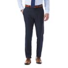 Men's Haggar Slim-fit Stretch Melange Gabardine Flat-front Suit Pants, Size: 32x30, Dark Blue
