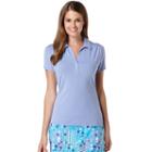 Women's Grand Slam Ruched Golf Polo, Size: Xs, Lt Purple