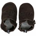 Baby Boy Tommy Tickle Fringe Slip-on Crib Shoes, Size: 12-18month, Dark Brown