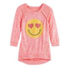 Girls 7-16 & Plus Size Miss Chievous 3/4 Hatchi Graphic Top, Size: L Plus, Drk Orange