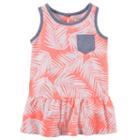 Girls 4-8 Carter's Tropical Chambray Pocket Peplum Tank, Girl's, Size: 4, Orange