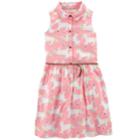 Girls 4-14 Carter's Unicorn Button-front Dress, Size: 6-6x, Pink Unicorn Print