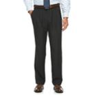 Men's Croft & Barrow&reg; True Comfort Classic-fit Opticool Pleated Dress Pants, Size: 40x30, Black