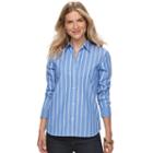 Chaps, Women's No Iron Shirt, Size: Xs, Blue