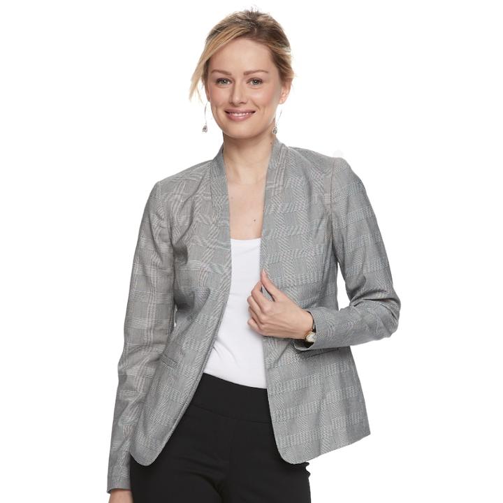 Women's Apt. 9&reg; Open Front Blazer, Size: 4, Black