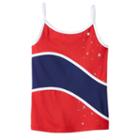 Girls 4-14 Jacques Moret Gym Champ Stars Camisole Tank Top, Girl's, Size: Xs, Red