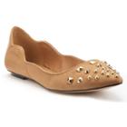 Chelsea & Zoe Ava Women's Studded Ballet Flats, Girl's, Size: 8.5, Brown Oth