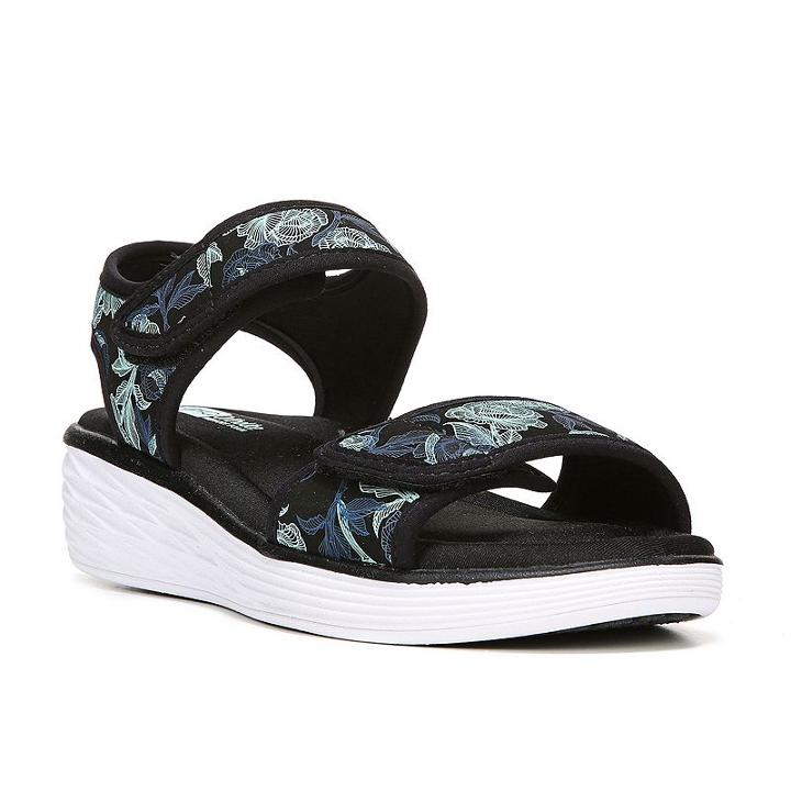 Ryka Nora Women's Wedge Sandals, Size: 7.5, Black