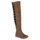 Journee Collection Pitch Women's Over-the-knee Boots, Size: Medium (9), Med Beige