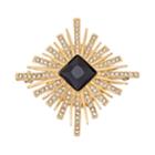 Dana Buchman Art Deco Starburst Pin, Women's, Black