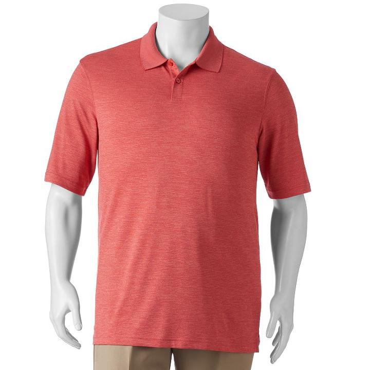Big & Tall Haggar&reg; Cool 18&reg; Classic-fit Performance Polo, Men's, Size: Xxl Tall, Light Red