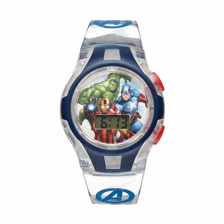 Marvel The Avengers Captain America, Iron Man & Hulk Kids' Digital Light-up Watch, Boy's, Size: Medium, Multicolor