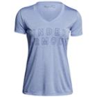 Women's Under Armour Tech V-neck Twist Graphic Tee, Size: Xs, Purple
