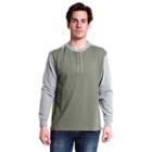 Men's Stanley Classic-fit Colorblock Raglan Baseball Henley, Size: Xl, Green
