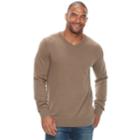 Big & Tall Sonoma Goods For Life&trade; Classic-fit Coolmax V-neck Sweater, Men's, Size: Xxl Tall, Med Brown